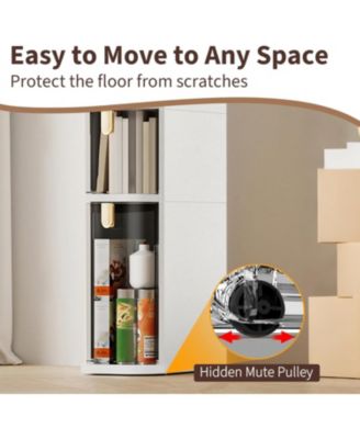  “Slim 3-Tier Bathroom Storage Cabinet with Drawers & Wheels”