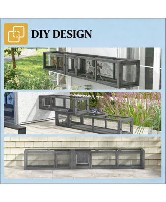 Wooden Cat Tunnel Cat Play Tunnel