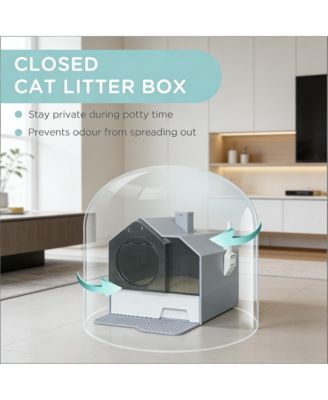 Easy to Clean Cat Litter Box Hooded Cat Litter Box