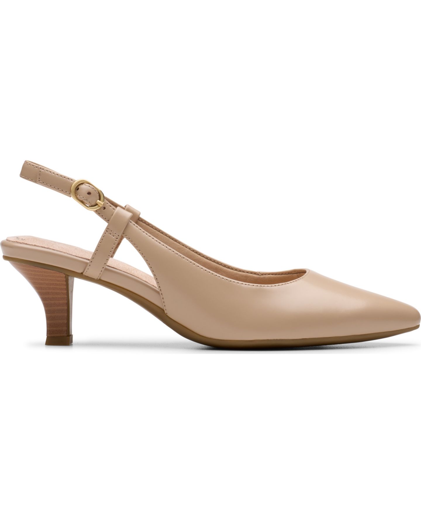 Женские туфли Clarks Kepley Star Pointed Toe Dress Pumps, цвет: Бежевый кожаный — фото 2