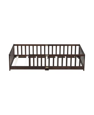 Twin Size Floor Bed with Fence