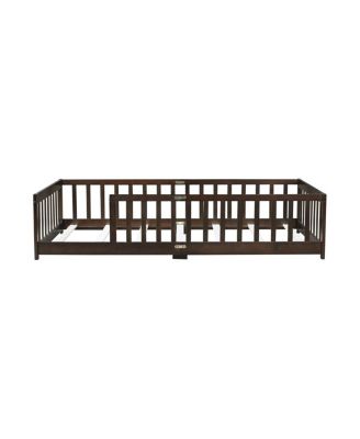 Twin Size Floor Bed with Fence
