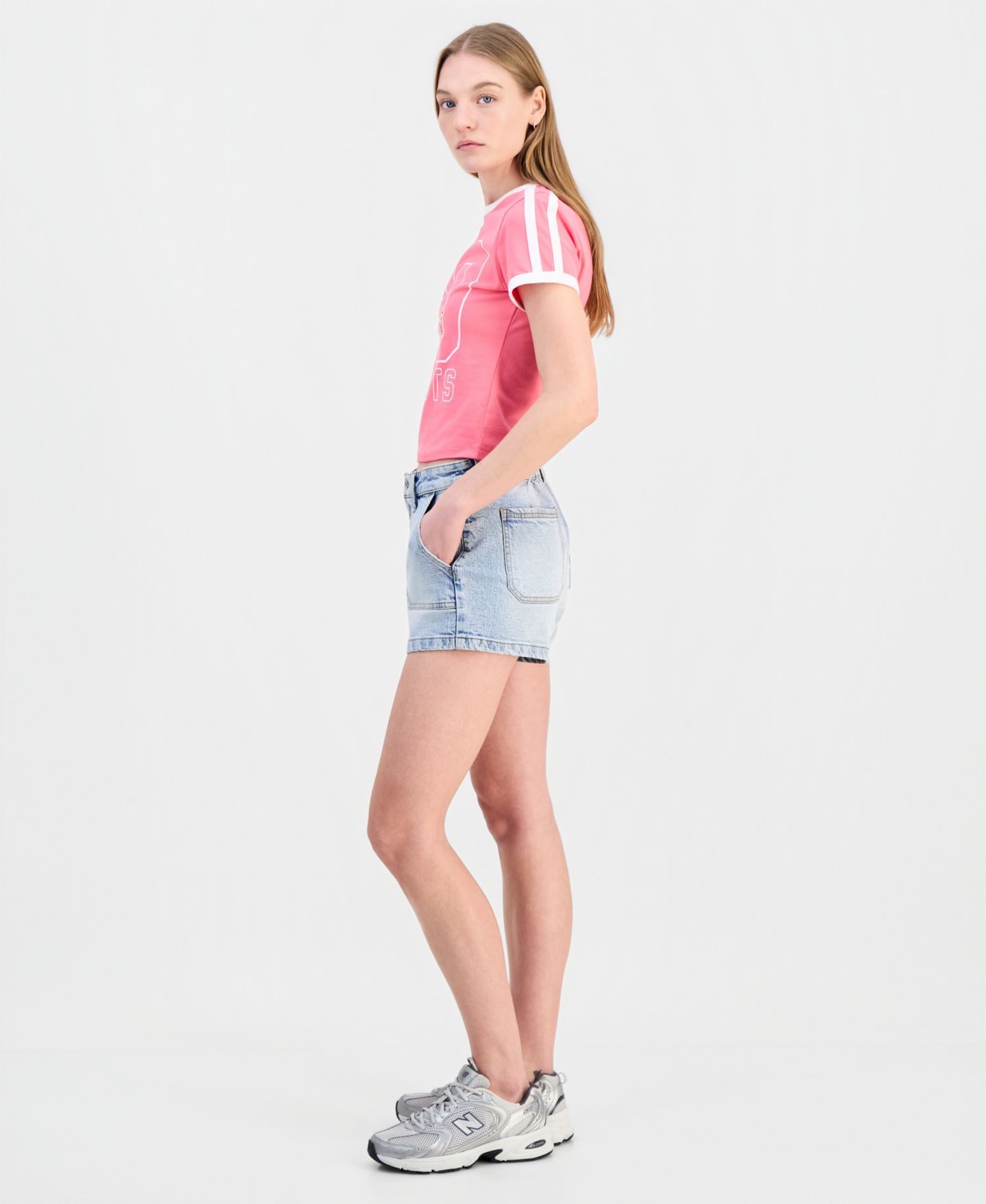 Женские шорты Celebrity Pink Juniors' Elastic Back Carpenter, цвет: Mannerism — фото 6