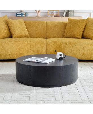 Streamdale Compact Modern Coffee Table with Sturdy Pedestal Base