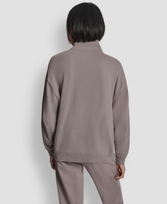 Women's Classic Logo Elastic Oversized Quarter-Zip Top