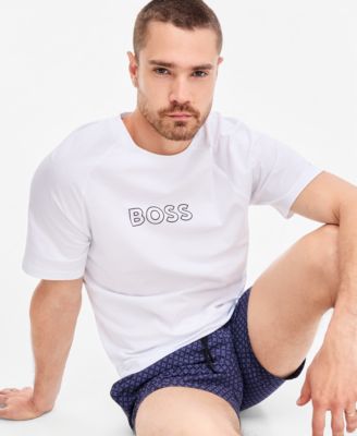 BOSS by Logo T-Shirt & Printed Dots 5" Swim Trunks