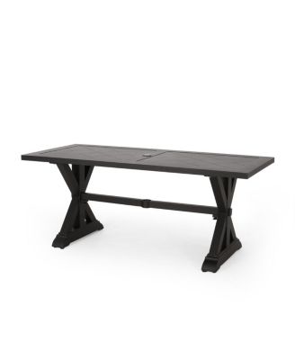  Outdoor Dining Table, Antique Matte Black