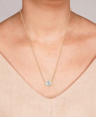 Cubic Zirconia Pear Shaped Necklace
