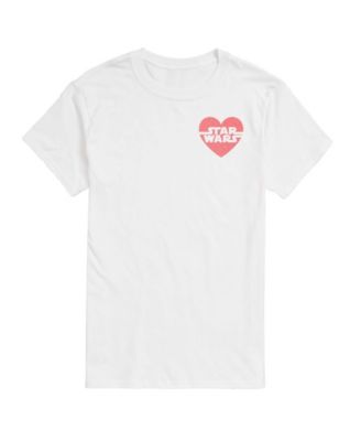 Men's Star Wars Valentines Heart Printed Short-Sleeve Graphic T-Shirt