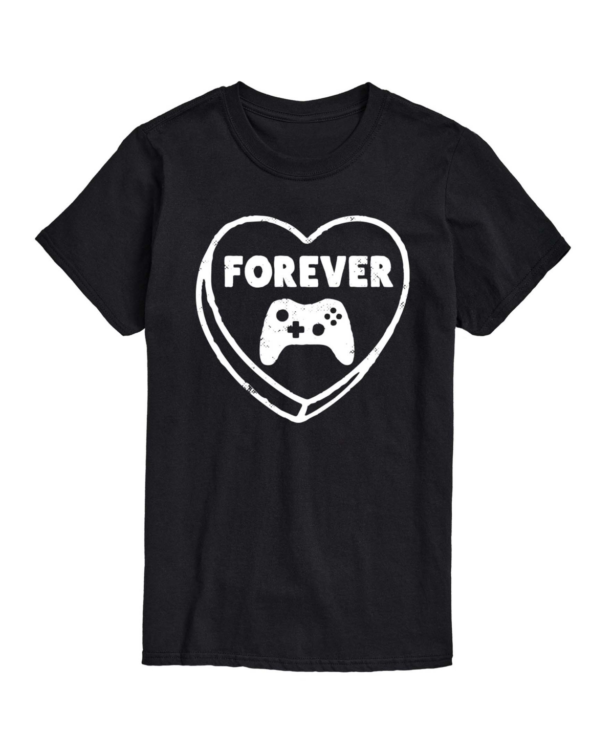Airwaves Men's Forever Heart Video Games Printed Short-Sleeve Graphic T-Shirt