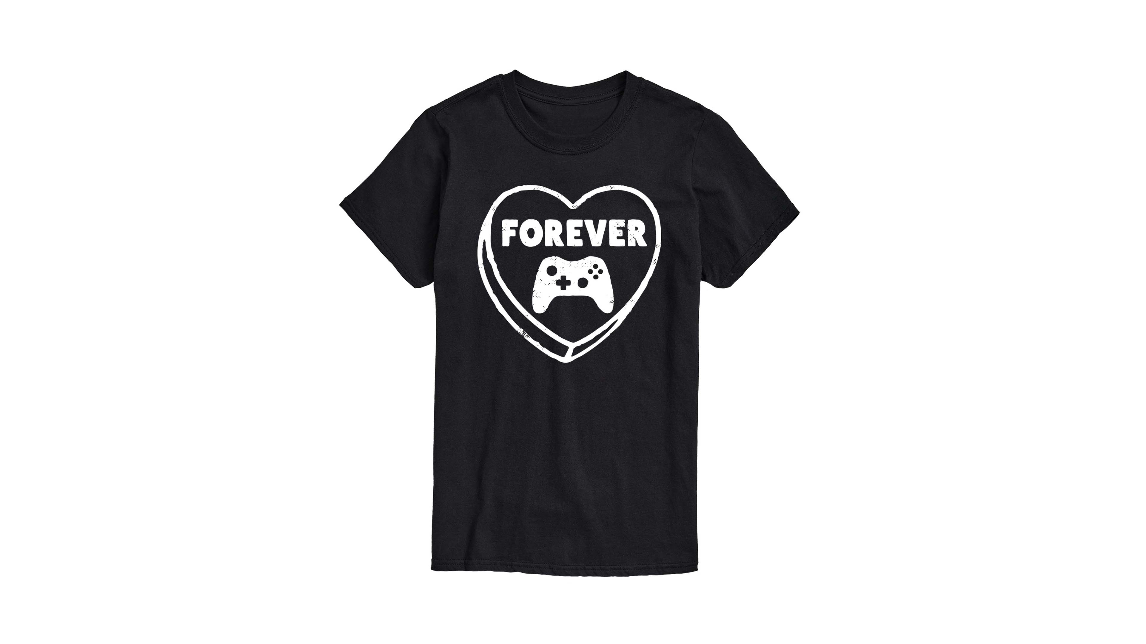Airwaves Men's Forever Heart Video Games Printed Short-Sleeve Graphic T-Shirt