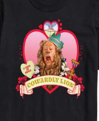 Men's Wizard of Oz Heart Cowardly Lion Printed Short-Sleeve Graphic T-Shirt