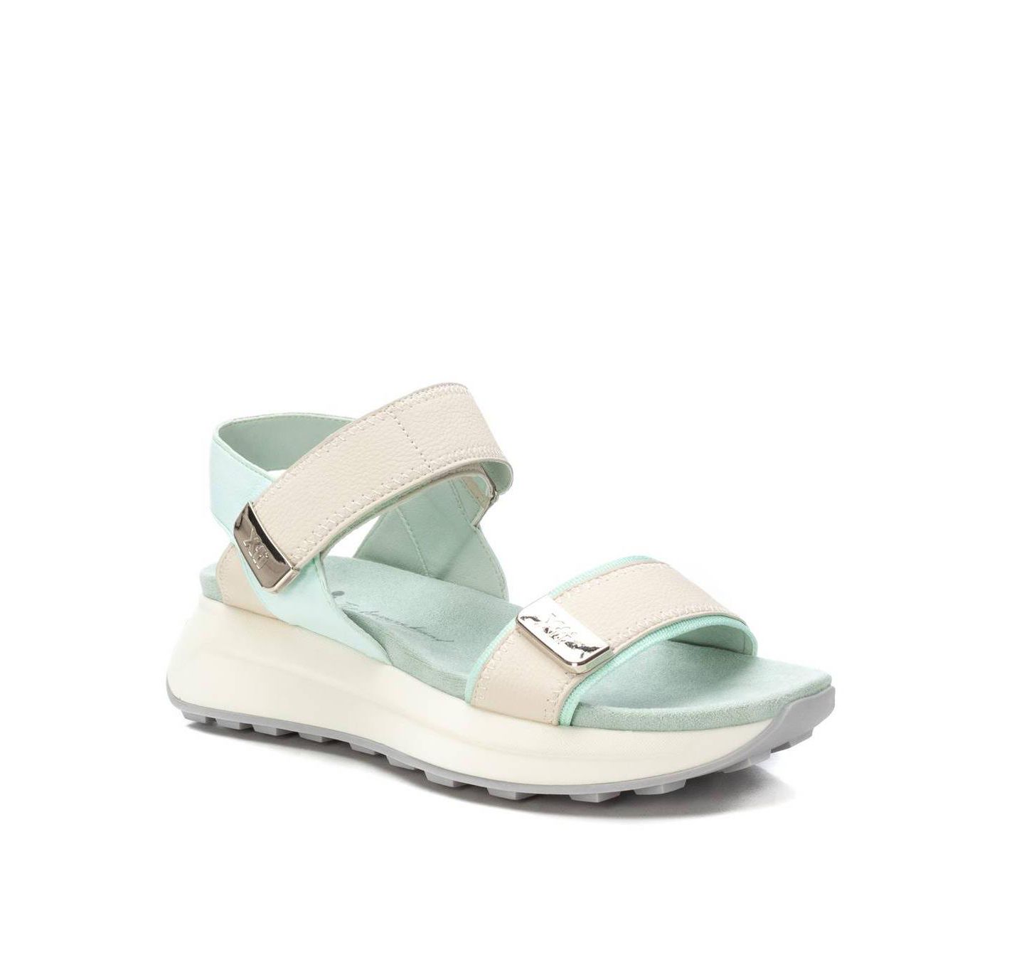 Женские сандалии XTI Casual Comfort Low Wedge, цвет: Аквамариновый — фото 1