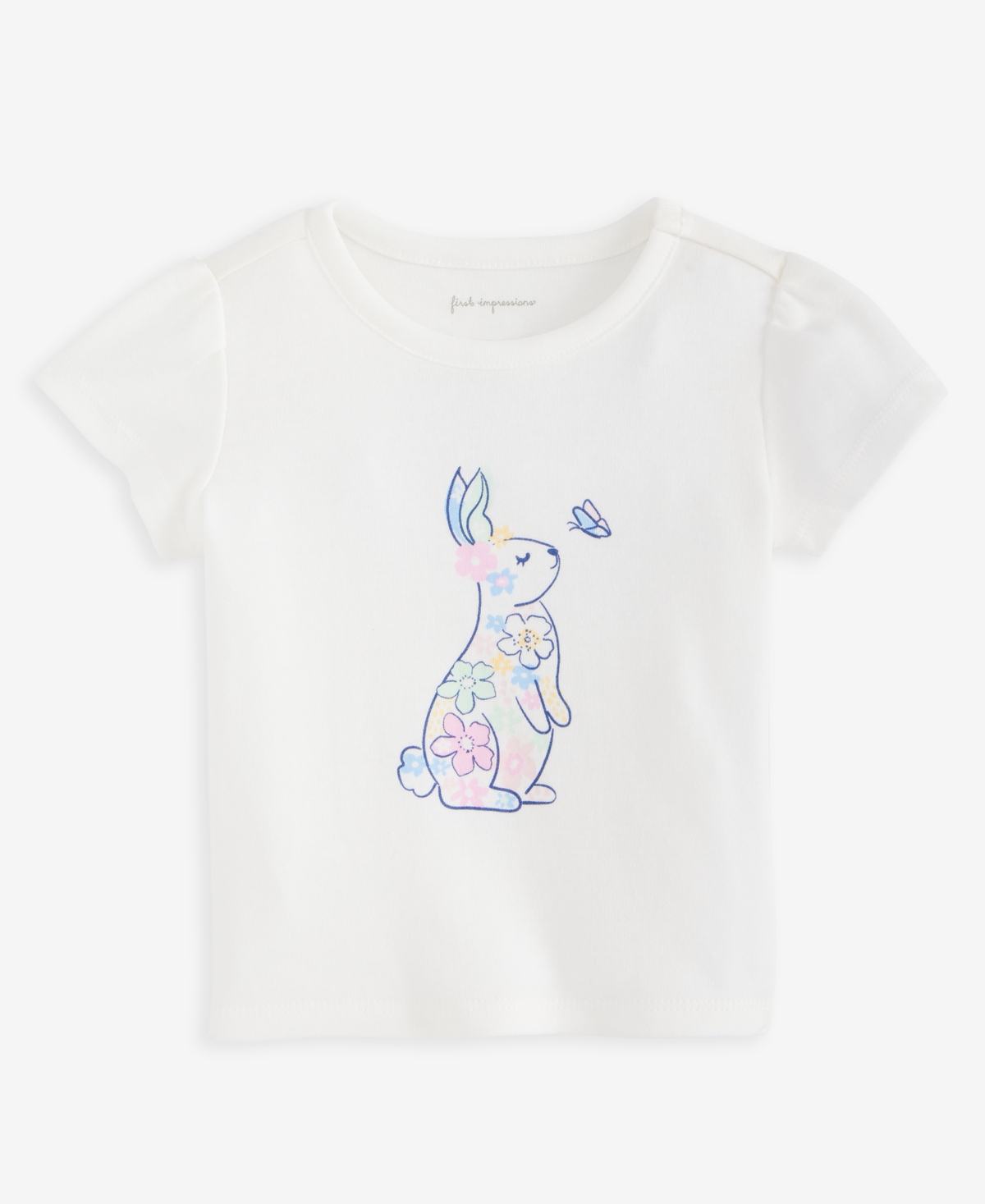 First Impressions Baby Girls' Floral Bunny T-Shirt, Macy's Exclusive