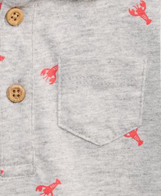 Baby Boys' Lobster Dash Cotton Sunsuit