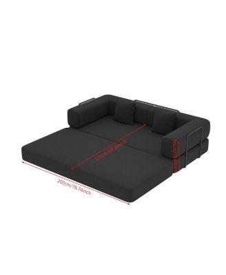 Convertible Sleeper Sofa Bed with Pillow, Corduroy Folding Mattress Couch