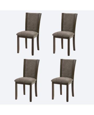  Wooden Dining Chairs Set of 4 with Padded Seat, Upholstered Side Chair