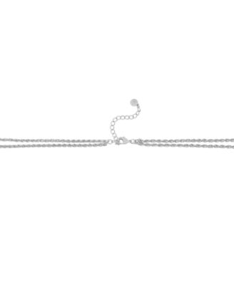 Silver Plated Knotted Chain Necklace