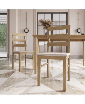  Solid wood dining table and chair set (5-piece