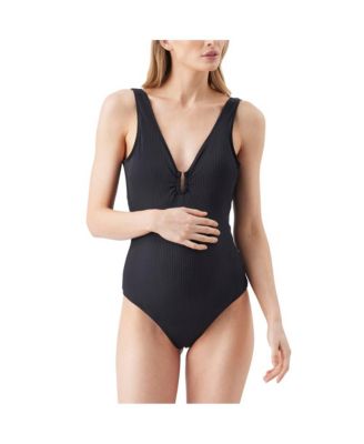 Maternity Ripe Havana Rib One Piece Swimsuit