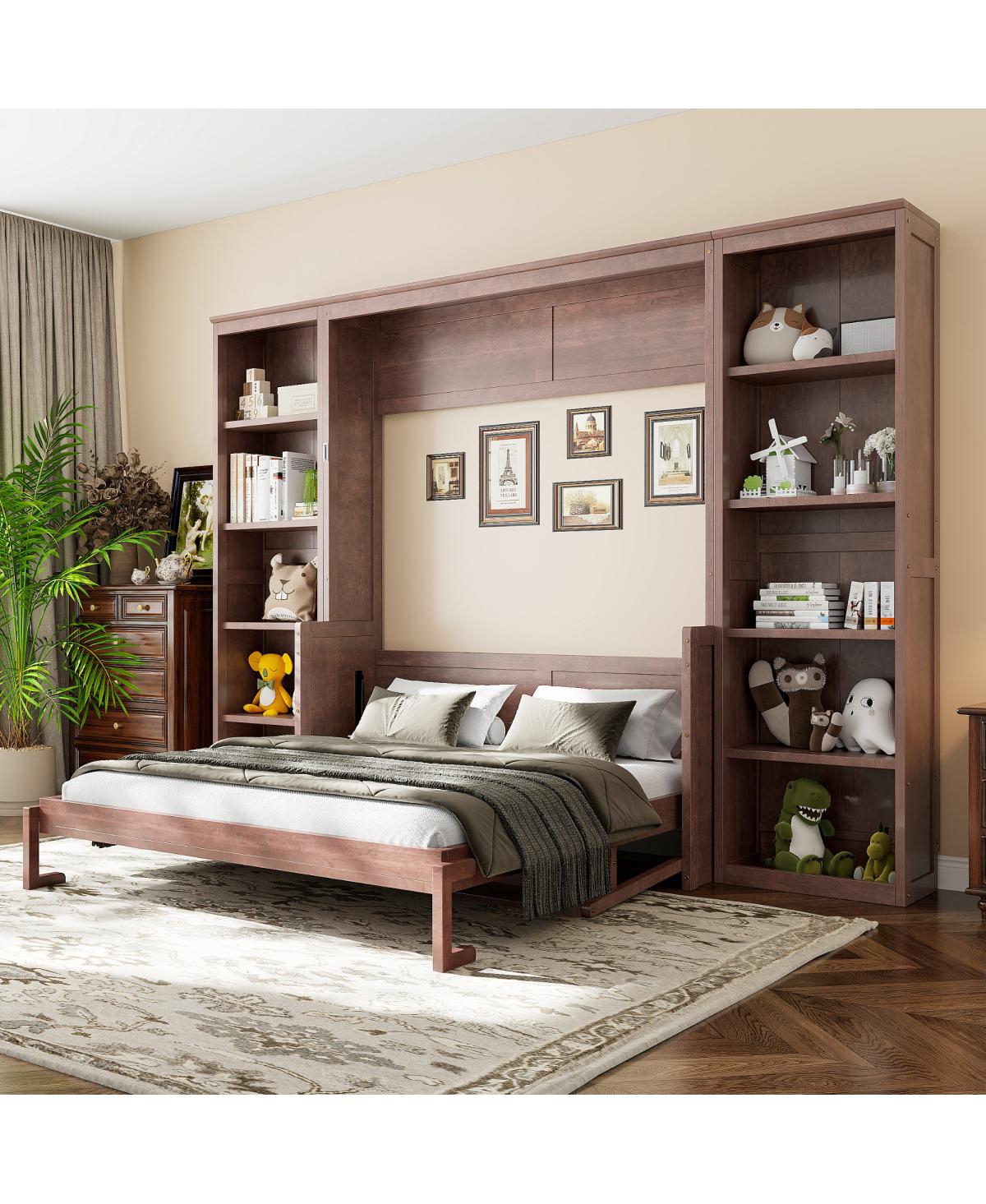 Streamdale Furniture Murphy Bed with Desk and Bookshelf