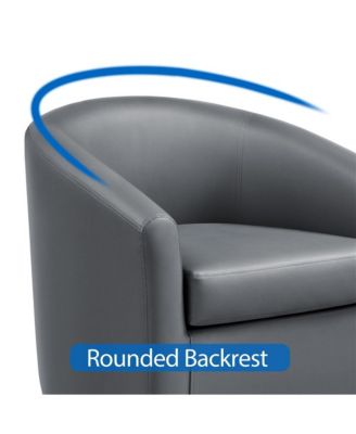 Faux Leather Accent Chair Gray