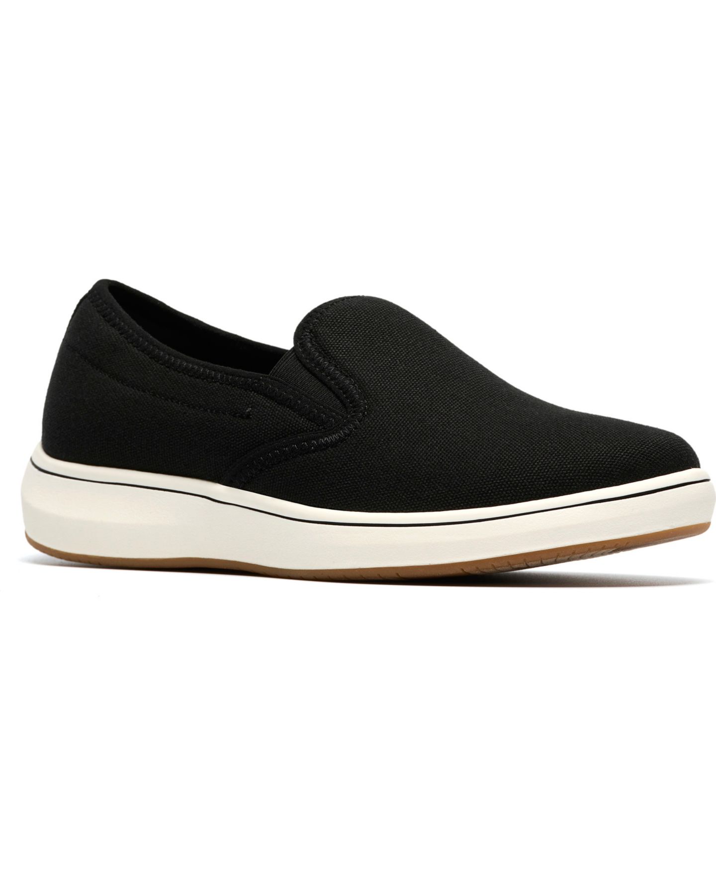 Женские туфли Clarks BreezeSky Zoe Slip-On, цвет: Чёрный холщовый — фото 1
