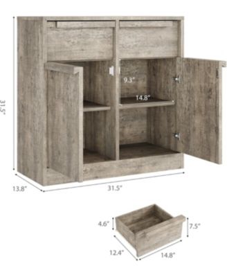 31.5" Sideboard Buffet Cabinet with 2 Drawers, Modern Coffee Bar Storage Cabinet