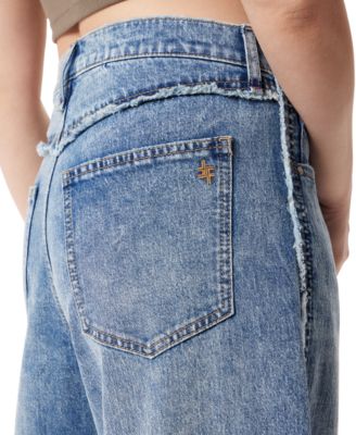 Juniors' Barrel Side Seam Jeans