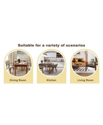 6-Pack Heavy-duty Chairs: 2.1" Cushion, Iron Frame, Home/Office Value