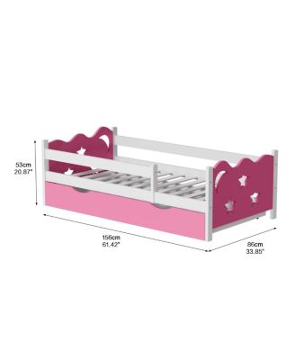Kids Wood Twin Bed with Drawer
