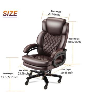 500lbs Big and Tall Office Chair for Heavy People Executive Computer Desk Chair