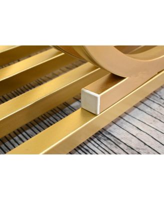 Streamdale  Furniture  Modern 43.3" Wooden Console Table with Marble Top for Living Room/Bedroom