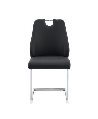 Modern PU Leather Dining Chair with Arched Back