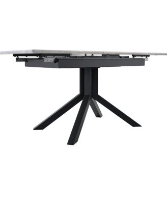 Extendable Dining Table: Modern MDF & Metal, Easy Assembly