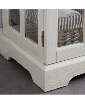 Streamdale LED Curio Display Cabinet with Adjustable Shelves and Lattice Doors