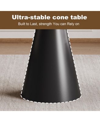 Streamdale 35" Round Glass Dining Table with Carbon Steel Legs