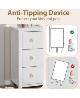 6-Drawer Wooden Dresser, 54" Wide Chest with Large Storage for Bedroom and Living Room