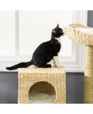 Cat Tree Cattail Weave Cat Tree for Indoor Cats Tower