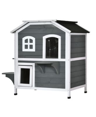 2-Story Outdoor Weatherproof Cat Enclosure