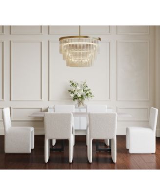 Emila 7-Pc. Dining Set (Rectangular Table & 6 Upholstered Chairs)