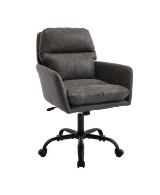 Streamdale Office chair, Black PU leather, adjustable height, Gray