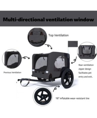 Outdoor Heavy Duty Collapsible Kitten Bike Trailer