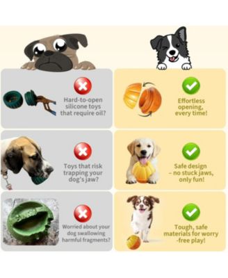 Frozen Treat Dog Puzzle Enrichment Ball - Slow Food Training to Relieve Boredom,Durable Natural Chew Toy for Small Medium