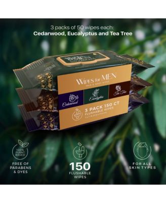 Full-Range Men's Grooming: 4-Piece Beard Care Set, Beard and Body Trimmer, Nose Trimmer, & Assorted Face and Body Wipes