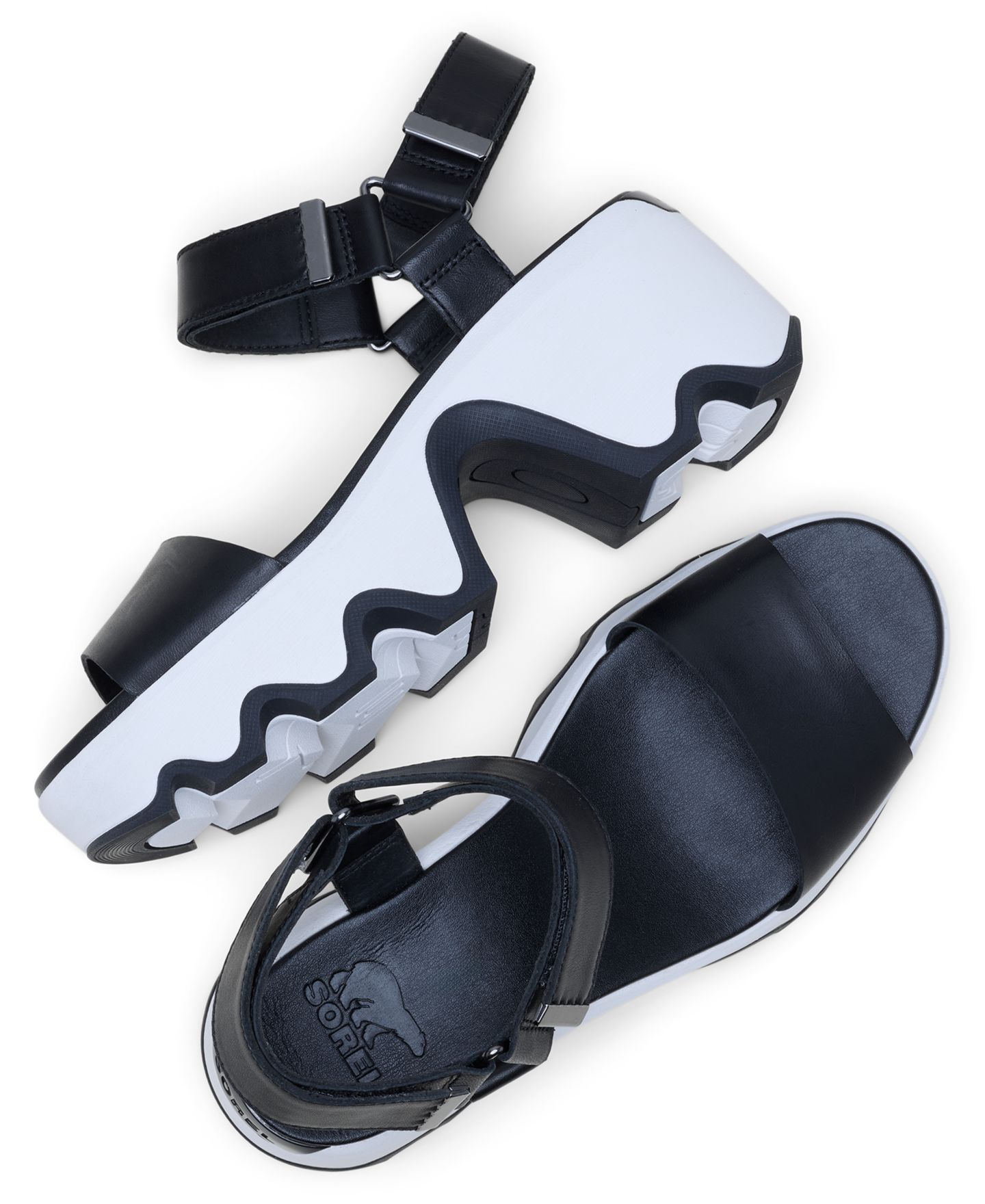 Женские сандалии Sorel Kinetic Aura Y-Strap, цвет: Чёрный / Морская соль — фото 9