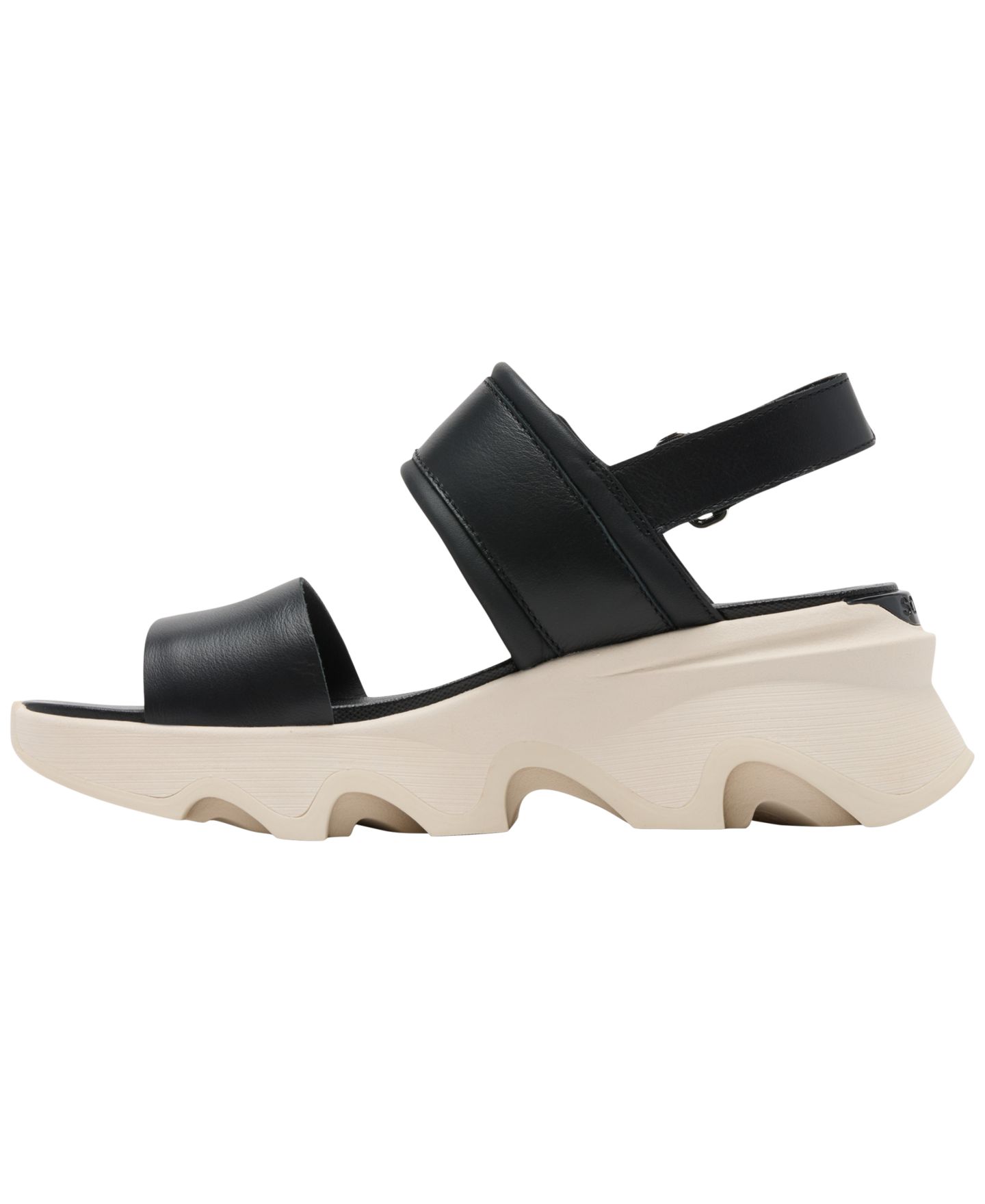 Женские сандалии Sorel Kinetic Impact Wedge Heel, цвет: Чёрный / Меловой — фото 5