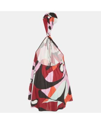 Women's Multicolor Print Jersey High Neck Top