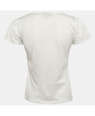 Women's White Sequin Embellished Jersey T-Shirt