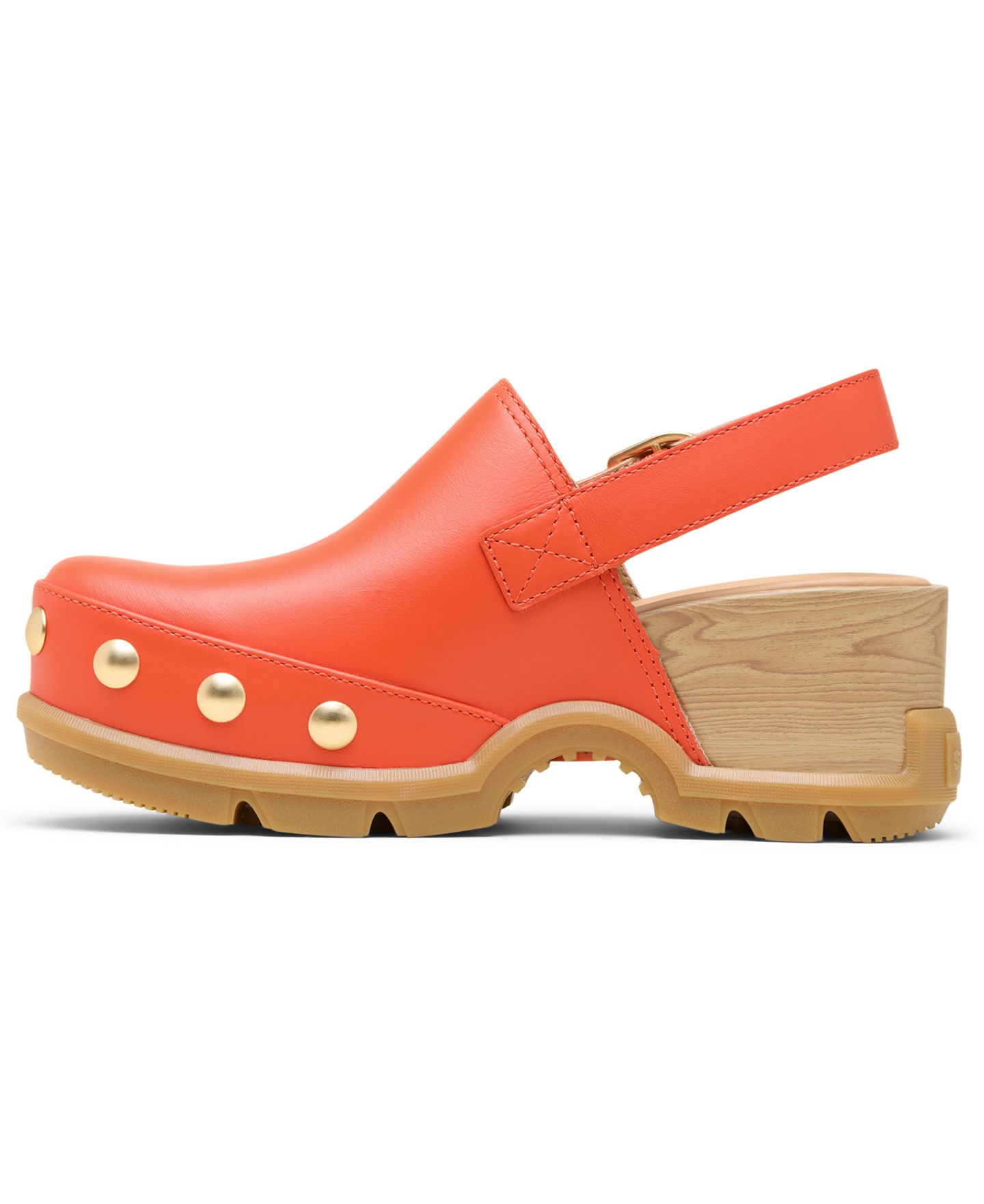 Женские сабо Sorel Roam'N RVT Studded, цвет: Малиновый / Карамельный — фото 5
